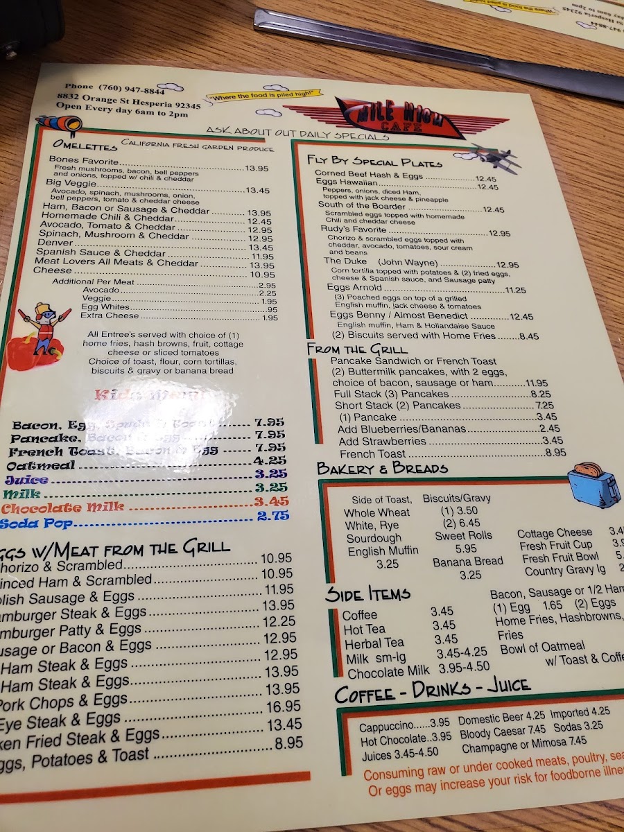 Menu Mile High Cafe-10