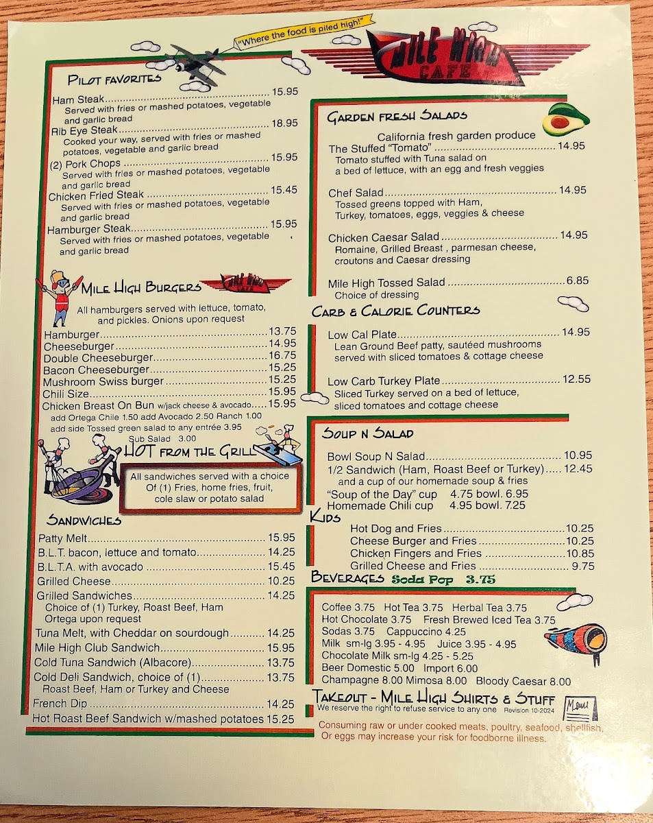 Menu Mile High Cafe-2