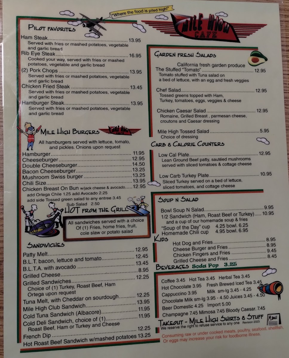Menu Mile High Cafe-7