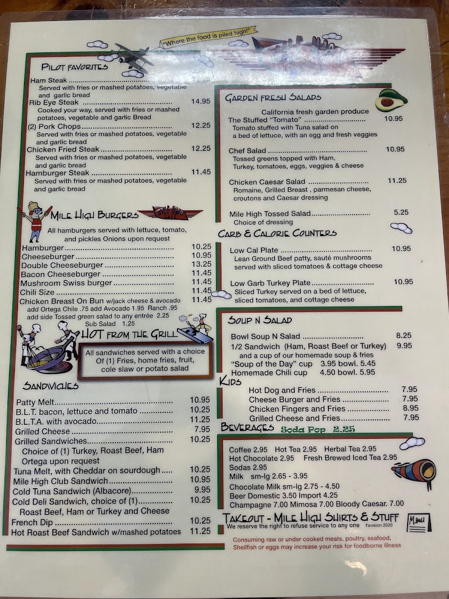 Menu Mile High Cafe-9